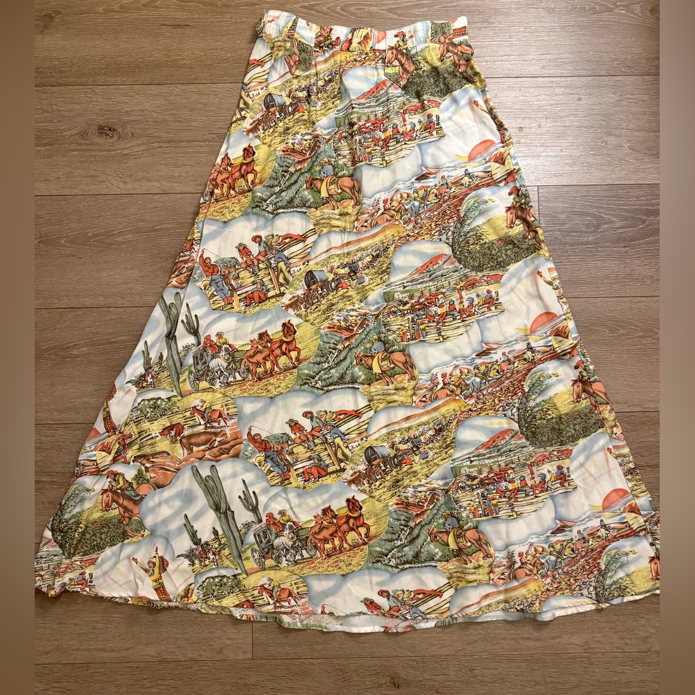 Vintage Festival Ready Western Maxi Skirt